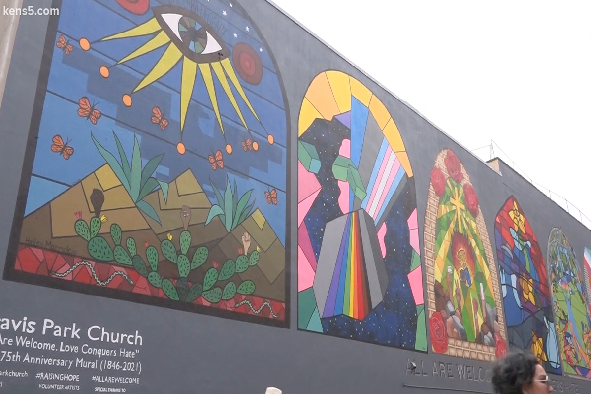 Travis Park Church unveils mural as part of 175th anniversary in downtown San Antonio