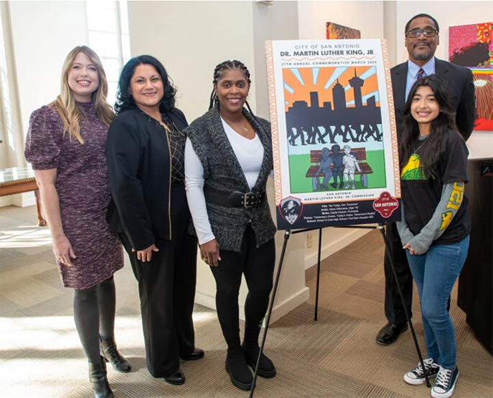 MLK March poster contest selects design symbolizing that San Antonio is 'moving forward'
